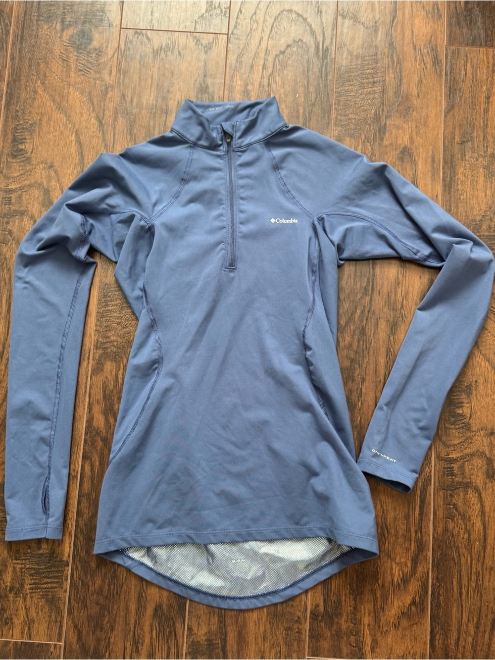 Columbia Size XS Periwinkle Blue Midweight Omni-Heat™ Baselayer Half Zip